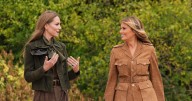Melania Trump's 'first genuine smile' as she meets Kate Middleton while Donald away