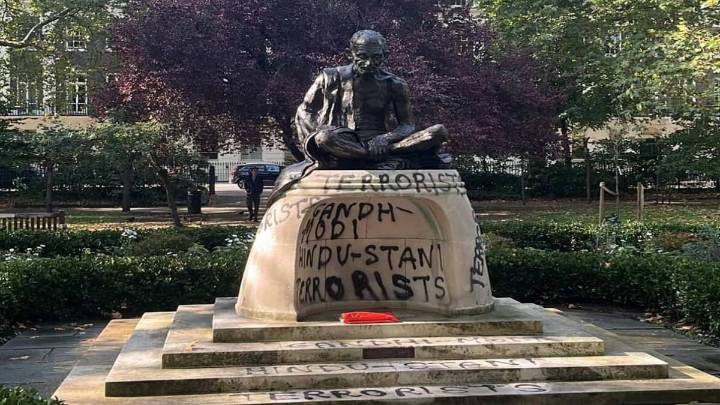 Mahatma Gandhi Statue In London's Tavistock Square Defaced World News
