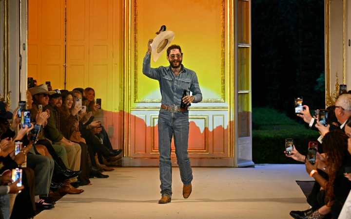 Post Malone’s Paris Fashion Debut Is All Hat, One Horse