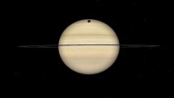 Titan's shadow crosses Saturn as the planet offers up its best views of 2025 this weekend
