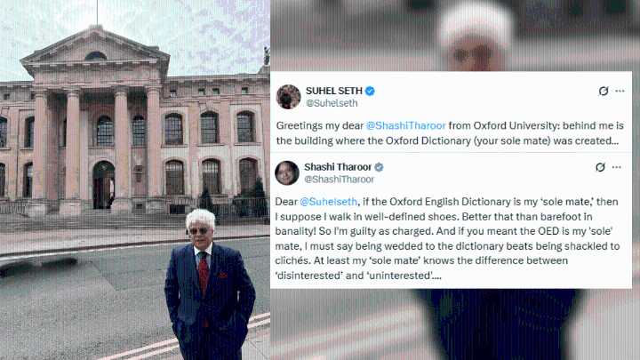 Shashi Tharoor’s witty comeback after Suhel Seth jokes Oxford Dictionary is his ‘sole mate’