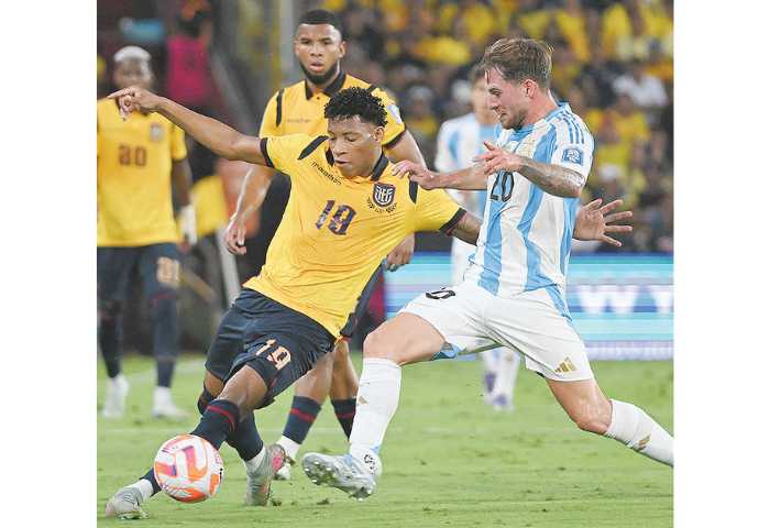 Sin Messi, Argentina pierde ante Ecuador