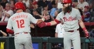 Philadelphia Phillies fall 4-3 against Arizona Diamondbacks; move 2 games back of last NL wild