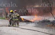 Incendio arrasa con recicladora de la colonia Francisco I. Madero