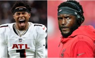 Why are Darnell Mooney and Chris Godwin not playing in Falcons vs Bucs Week 1 game today?