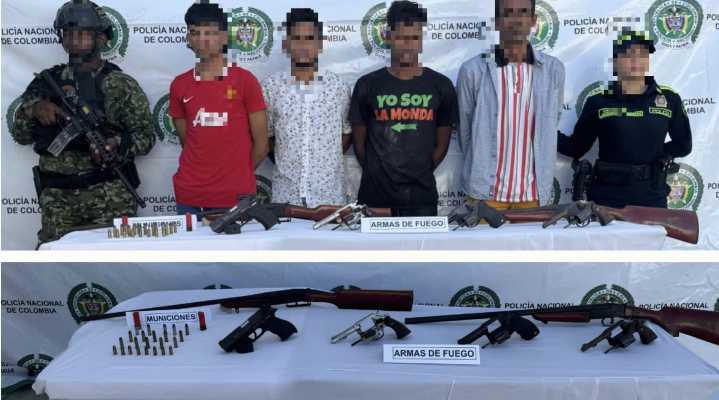 Cuatro integrantes del Clan del Golfo capturados en Palermo: incautan armas y municiones