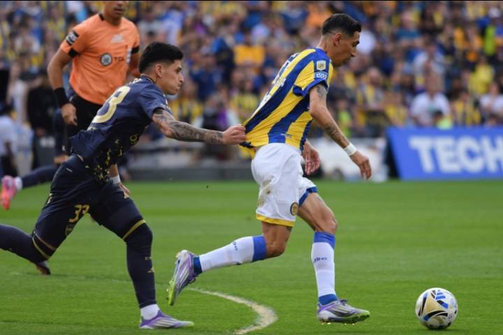 Con gol olímpico de Di María, Central y Boca igualaron en Rosario: video
