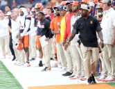 Brown on reversed targeting penalty, Cook fumble: ‘They made the right call’