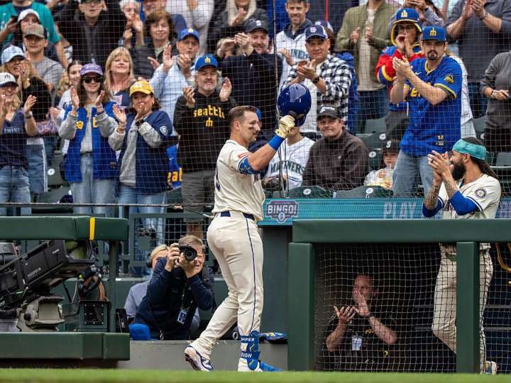 Seattle Mariners Celebrate Historical Win Over Angels At Home