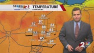 Warm temperatures Monday with cooler weather to follow