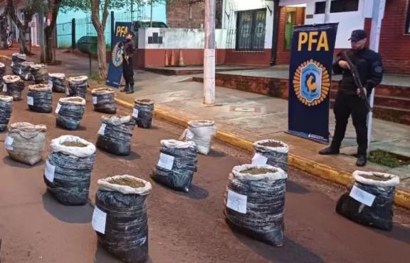 Incautaron más de 855 kilos de marihuana en Eldorado