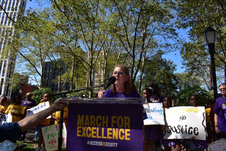 Charter School Rally in Brooklyn Displays Joy And Unease