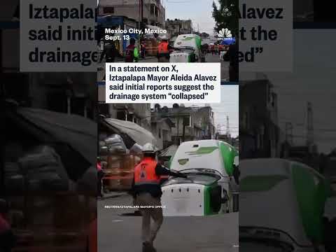 Sinkhole swallows delivery truck in Mexico