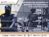Policía Estatal y Marina realizan operativos y detienen a ocho personas en Colima