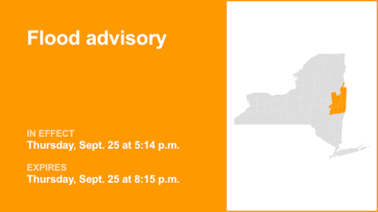 NY weather: Flood advisory in place for New York until Thursday evening due to excessive rainfall