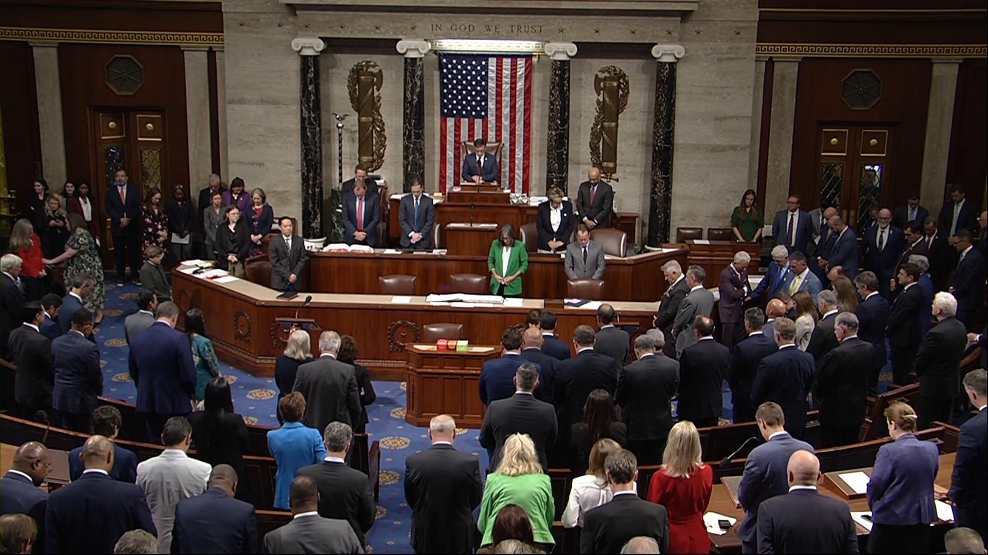 House observes a moment of silence and prayer for Charlie Kirk