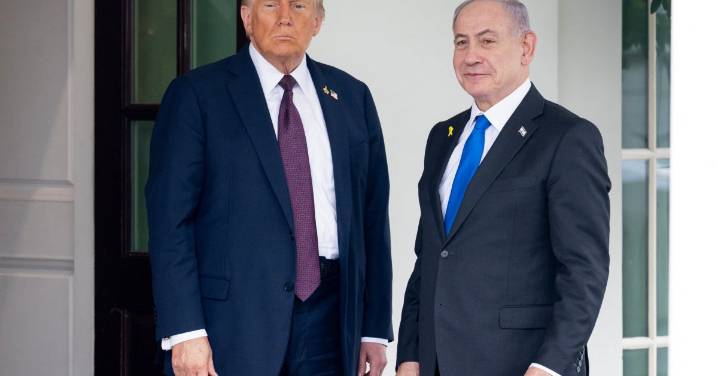 Israeli Protesters Unveil Drawing of Trump and Netanyahu on Tel Aviv Beach