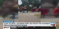 Caught on camera: Low-hanging power lines prevent first responders from accessing apartment building