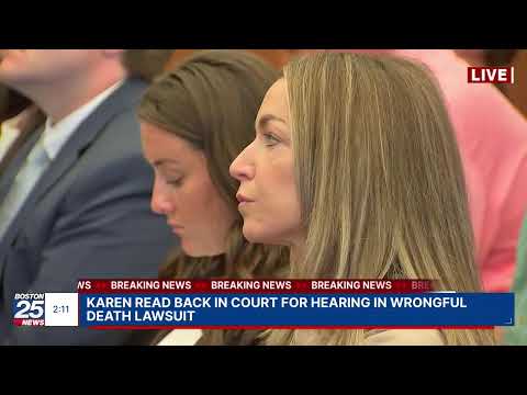 WATCH LIVE: Karen Read back in court for hearing in wrongful death lawsuit.