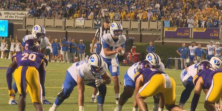 ECU Football falls short 34-13 to BYU in front of a packed crowd