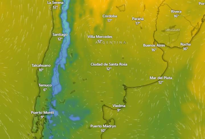 Fresco y probabilidad de lluvia. El SMN indicó cómo estará el tiempo este domingo en el AMBA