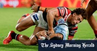 NRL 2025: How the NRL’s king of trash talk Ronaldo Mulitalo dragged Mark Nawaqanitawase down into the gutter