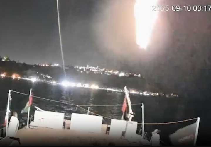 La flotilla con ayuda a Gaza recibe un segundo ataque con drones