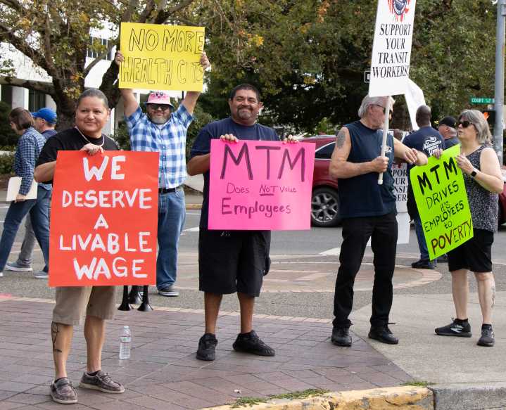 Contract paratransit drivers demand higher wage, better benefits