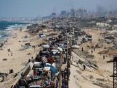 Week in Pictures: From forced displacement in Gaza to protests in Peru