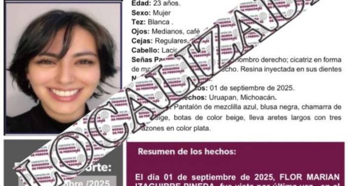 Hallan con vida a Marian Izaguirre en Michoacán; la tiktoker llevaba días desaparecida
