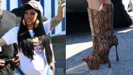 Pregnant Cardi B Debuts Custom Thom Solo Python Boots at Fan Event
