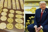 President Trump shows off new White House gold decor in social media video