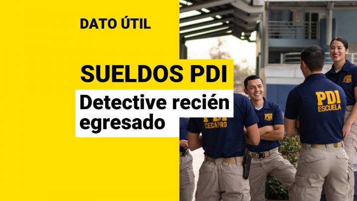 ¿Cuánto gana un detective recién egresado en la PDI? Revisa los sueldos según el grado jerárquico