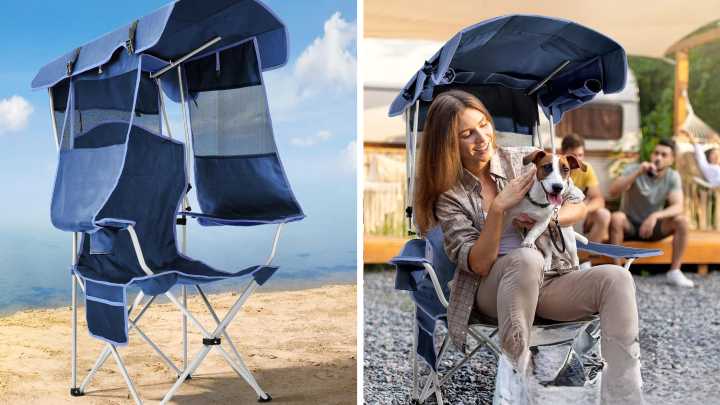 Save 30% on this folding canopy chair for tailgating season this fall