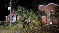 Lightning strikes chimney, wind brings down trees in Saturday’s storm