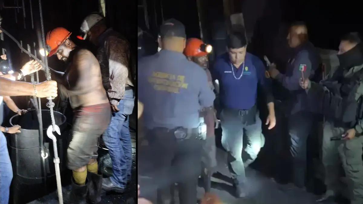Confirman rescate de los 8 mineros atrapados en mina del ejido El Mezquite en Sabinas