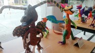 Colores, formas y sueños: alebrijes llegan a la biblioteca Efraín Huerta en Celaya