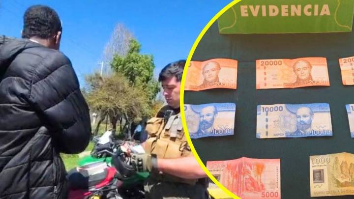 Motociclista sin licencia intentó sobornar a Carabineros con $96 mil en Quillota