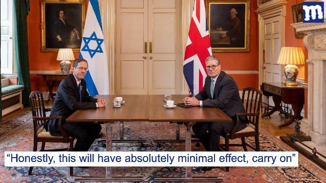 Don't worry, it won't change anything, Starmer reassures Israel