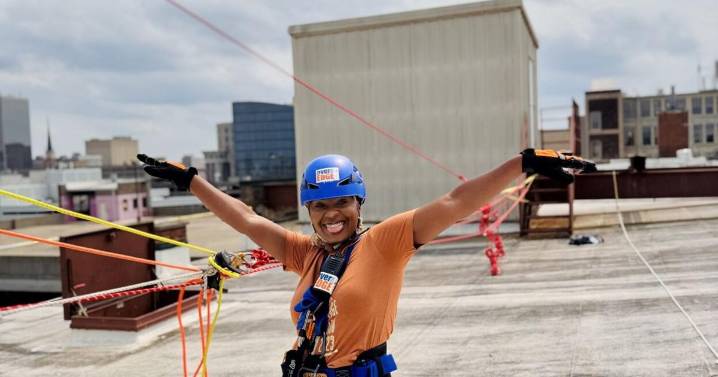 Dozens rappel down Louisville Slugger Museum for critically ill children