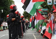 Tres detenidos y cuatro ertzainas heridos en las protestas contra Israel
