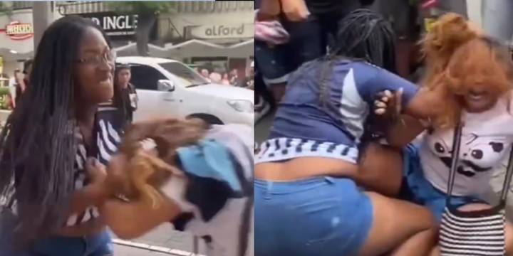 Mujeres protagonizaron pelea a golpes y “mechonazos” en el centro de Barranquilla: esta fue la razón
