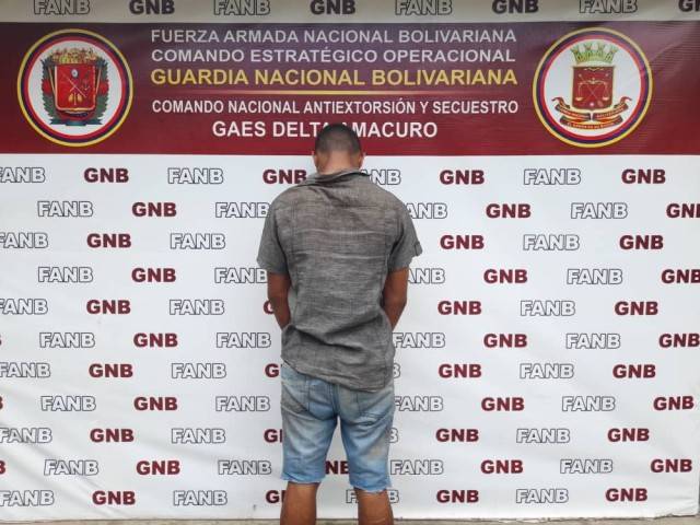 Presunto agresor sexual detenido por el Gaes en Tucupita