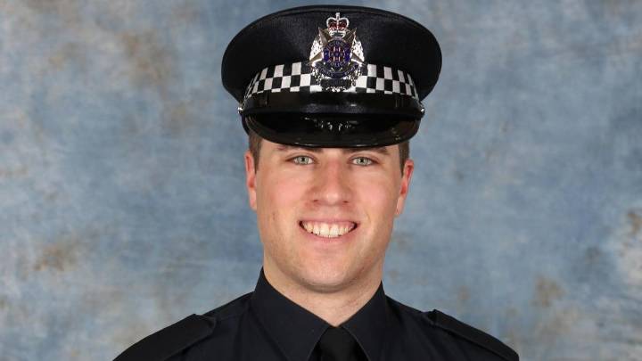 Police hold funeral for Senior Constable Vadim de Waart-Hottart, killed in Porepunkah shooting