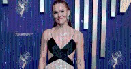 Kristen Bell Takes Armani Privé's Naked Dress Out for a Spin in Emmys Photos