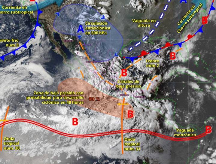 Clima en México hoy 10 de septiembre de 2025: Llega el frente frío 3 y seguirán las lluvias