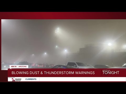 Blowing dust and thunderstorm warnings issued across Maricopa County Wednesday night