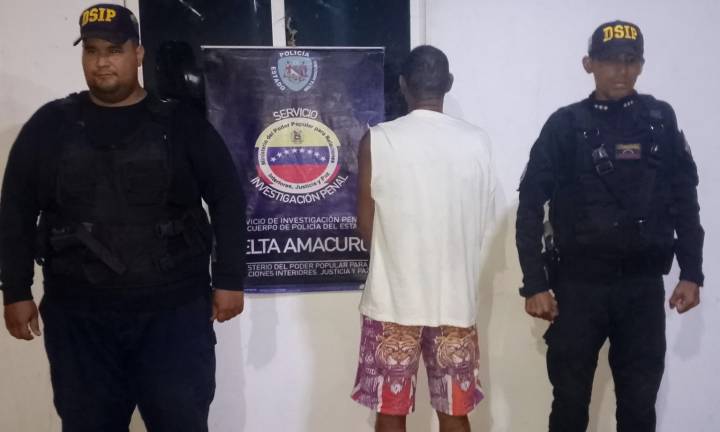 Polidelta detiene a hombre por presunto abuso sexual a una niña en Tucupita