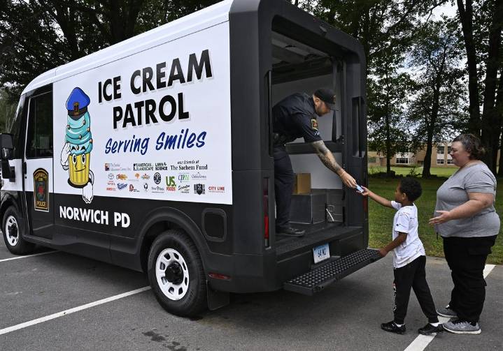 Freeze! Police ice cream trucks seek to portray officers in a positive light