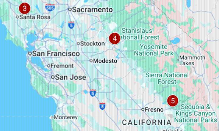After the Labor Day lightning, here’s where wildfires are burning in California